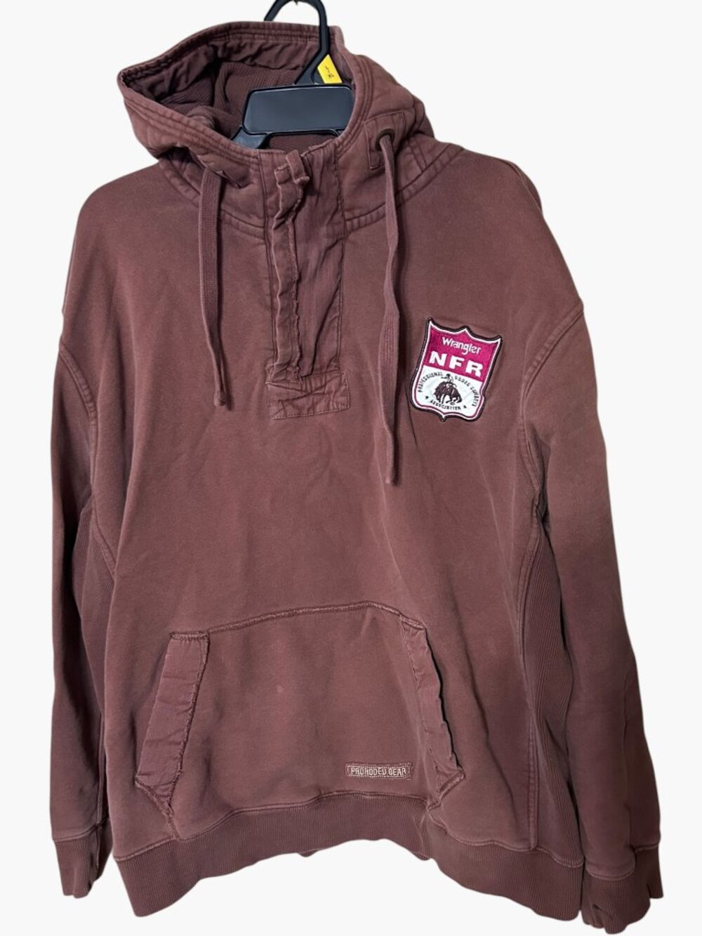 Wrangler NFR Pro Rodeo Gear Brown Pullover Hoodie Western Mens XXL